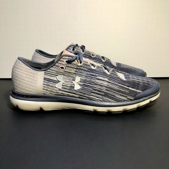 Womens UNDER ARMOUR Speedform Velociti Gray Graphic Running Shoes / Size 9.5 - Picture 2 of 10